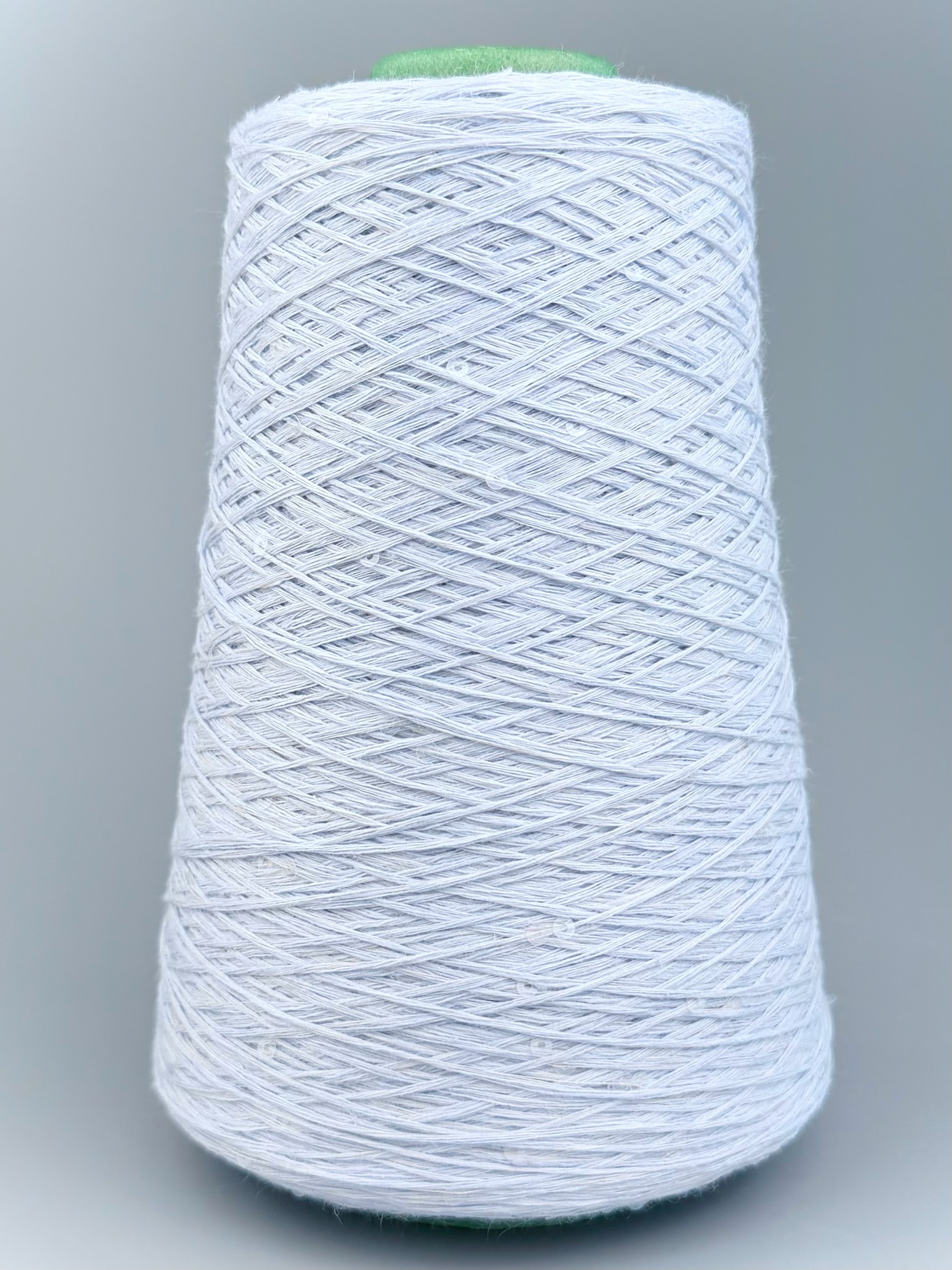 Art. Lino – 100 % Leinengarn mit Pailletten col. Eisblau 420 m / 100 g foto 2